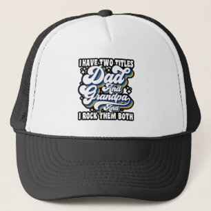 Ik heb twee titels: Dad en Grandpa Fathers Day Coo Trucker Pet