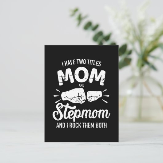 Ik heb twee titels die moeder en stiefmoeder alleb briefkaart (Staand voorkant)