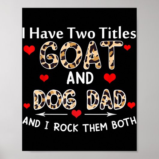 Ik heb twee titels geit en hond pap luipaard voor poster (Voorkant)