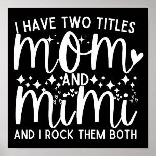 Ik heb twee titels, grappige Gezegde van mama en M Poster