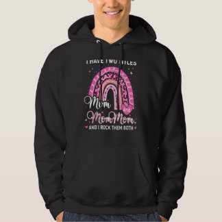 Ik heb twee titels mam mama leopard regenboog moed hoodie