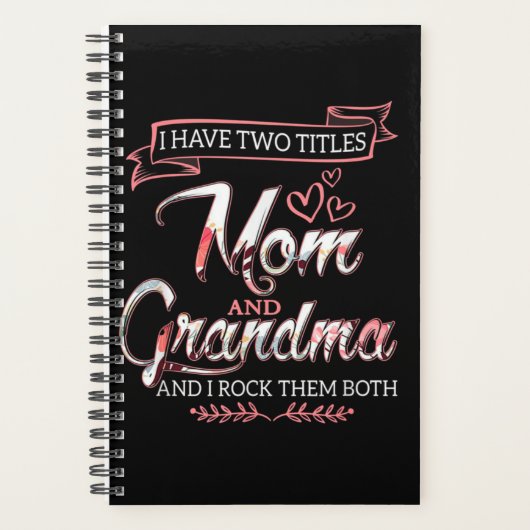 Ik heb twee titels mam, Moederdag Gift, liefje mam Planner (Voorkant)