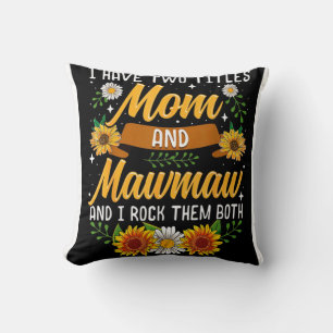 Ik heb twee titels, mama cadeau, Moederdag cadeau Kussen