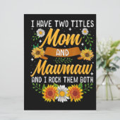 Ik heb twee titels, mama cadeau, Moederdag cadeau Menu (Staand voorkant)