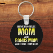 Ik heb twee titels mama en Bonus mama Sleutelhanger (Voorkant)
