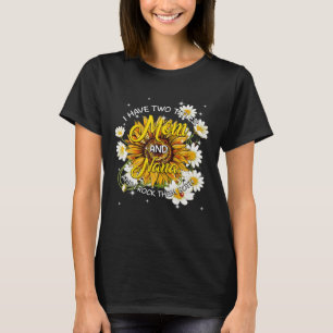 Ik heb twee titels mama en Nana Sunflower Funny T-shirt