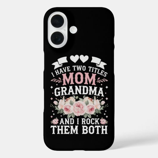 Ik heb twee titels mama en oma leuk Moederdag Case-Mate iPhone Case (Achterkant)