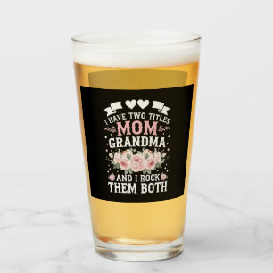 Ik heb twee titels mama en oma leuk voor Moederdag Glas