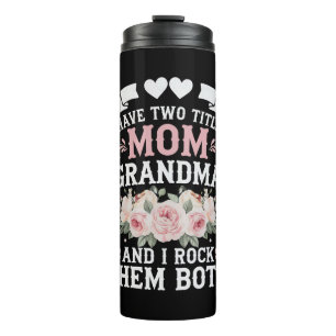 Ik heb twee titels mama en oma leuk voor Moederdag Thermosbeker