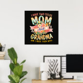 Ik heb twee titels mama en oma poster (Thuiskantoor)