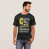 Ik heb twee titels mama en oma Sunflower moeder T-shirt (Voorkant volledig)
