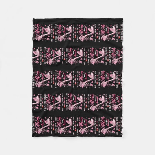 Ik heb twee titels mama en tante Cute Butterflies Fleece Deken (Voorkant)