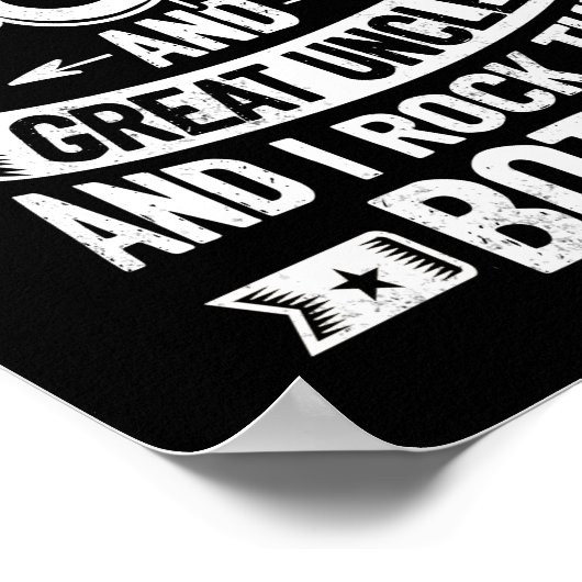 Ik heb twee titels oom en geweldige oom poster (Hoek)