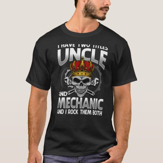 Ik heb twee titels oom en mechanische en ik gooi d t-shirt (Voorkant)