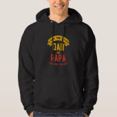 Ik heb twee titels Pa en Papa Vaders Dag Pa J Hoodie (Voorkant)