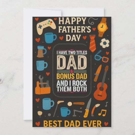 Ik heb twee titels pap ik rock ze beide vader Kaar Kaart (Voorkant)
