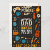 Ik heb twee titels pap ik rock ze beide vader Kaar Kaart (Voorkant / Achterkant)