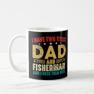 Ik heb twee titels Papa en Fisherman  Funny Koffiemok