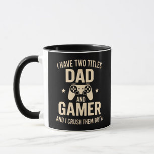 Ik heb twee titels Papa en Gamer Leuk Gaming Vader Mok