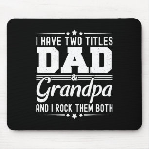 Ik heb twee titels papa en opa grappige vader&#; muismat