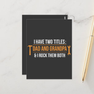 Ik heb twee titels Papa en Opa Klusjesman Vader Briefkaart