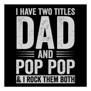 Ik heb twee titels papa en opa opa perfect poster