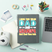 Ik heb twee titels Papa en Opa Vaderdag Gra Sticker (iPad Cover)