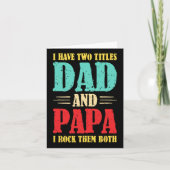 Ik heb twee titels, papa en Papa... ik gooi ze all Kaart (Voorkant)