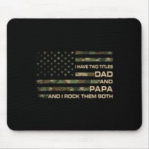Ik heb twee titels papa en papa Vaderdag Grandp Muismat