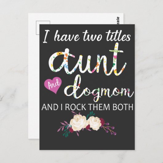 ik heb twee titels tante en hond moeder briefkaart (Voorkant / Achterkant)