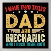 Ik heb twee titels, vader en mechanische Vaderdag Poster (Voorkant)