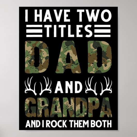 Ik heb twee titels vader en opa jaagster. poster (Voorkant)