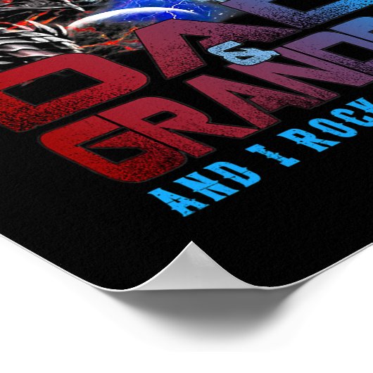 Ik heb twee titels vader en opa Wolf Dragon Poster (Hoek)