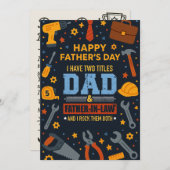 Ik heb twee titels: Vader en Vader in de wet en ik Kaart (Voorkant / Achterkant)