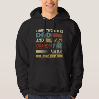 ik heb twee titels : vader en veteraan fars day op hoodie