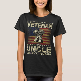 Ik heb twee titels veteraan en oom veteraan oom oo t-shirt