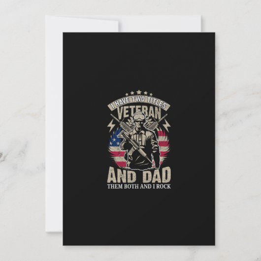 Ik heb twee titels veteraan en vader en ik rock ze kaart (Voorkant)