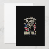 Ik heb twee titels veteraan en vader en ik rock ze kaart (Voorkant / Achterkant)