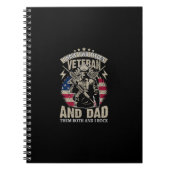 Ik heb twee titels veteraan en vader en ik rock ze notitieboek (Voorkant)