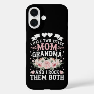Ik heb twee titels voor mama en oma Cute Moederdag iPhone 16 Hoesje