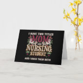 Ik heb twee titels voor moeder en verpleegstudent kaart (Gele Bloem)