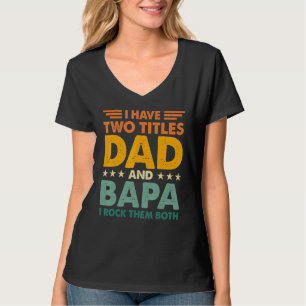 Ik heb twee titels voor papa en Bapa Retro Colour T-shirt