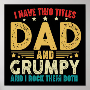 Ik heb twee titels voor papa en bruine Vaderdag Poster