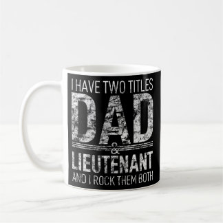 Ik heb twee titels voor papa en Luitenant Papa Pop Koffiemok