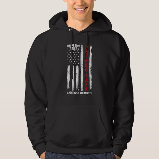 Ik heb twee titels voor papa en Papa Mannen, Ameri Hoodie (Voorkant)