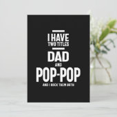 Ik heb twee titels voor papa en Pop-Pop Bedankkaart (Staand voorkant)