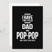 Ik heb twee titels voor papa en Pop-Pop Bedankkaart (Voorkant / Achterkant)