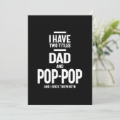 Ik heb twee titels voor papa en Pop-Pop Kaart (Staand voorkant)