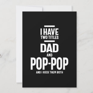Ik heb twee titels voor papa en Pop-Pop Kaart