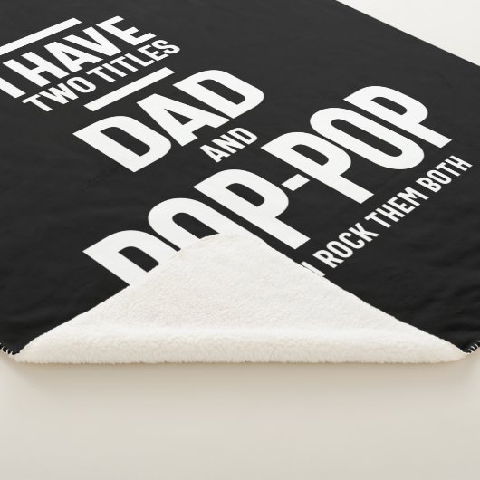 Ik heb twee titels voor papa en Pop-Pop Sherpa Deken (3/4)